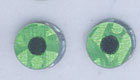 Stick on eyes 3mm. holo chartreuse