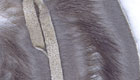 Cross cut mink zonker strips grey